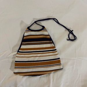 [Size: XS] LA Hearts Striped Halter Top